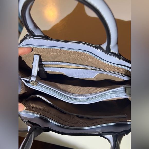 Blue London Fog Satchel Handbag - Picture 3 of 5